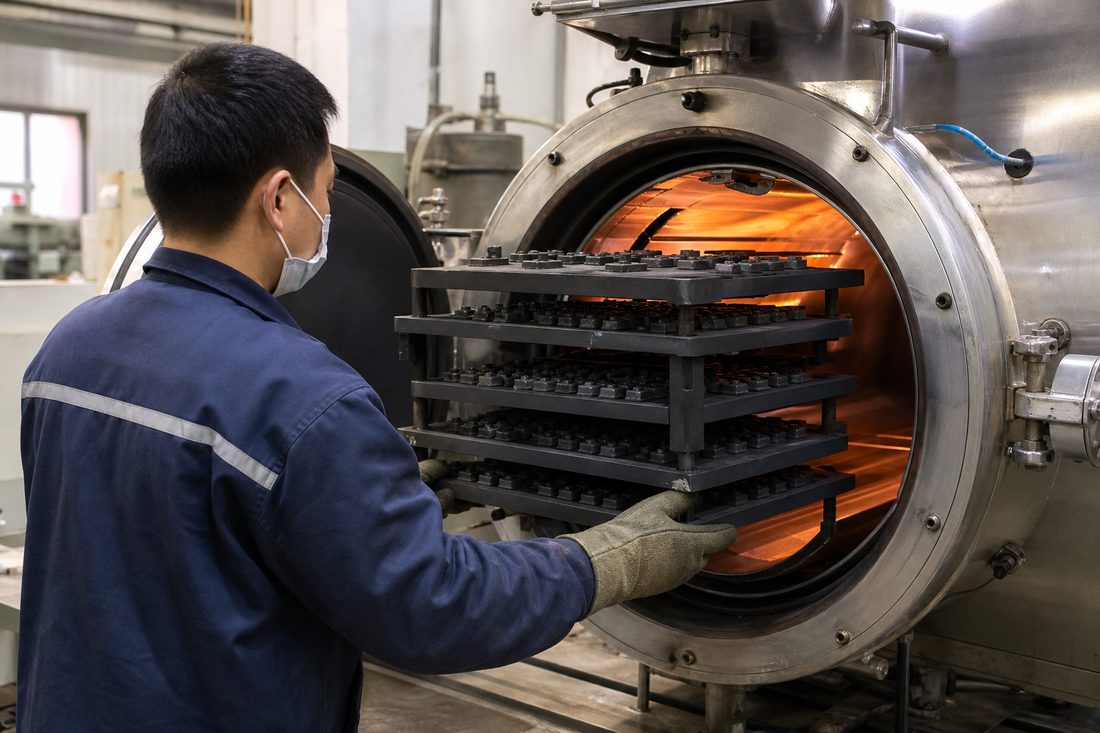 石墨治具高温装炉烧结现场实拍